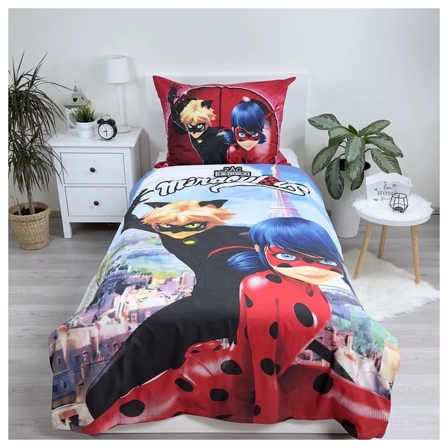 Единично памучно детско спално бельо 140x200 cm Miraculous – Jerry Fabrics