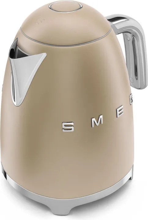 Електрическа кана SMEG KLF03CHMEU, 2400 W, 1.7 л, 360° основа, Матово покритие, Шампанско