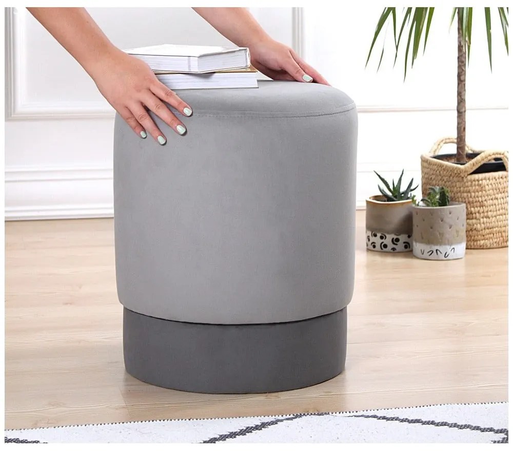 Сива табуретка Ropp – Artie