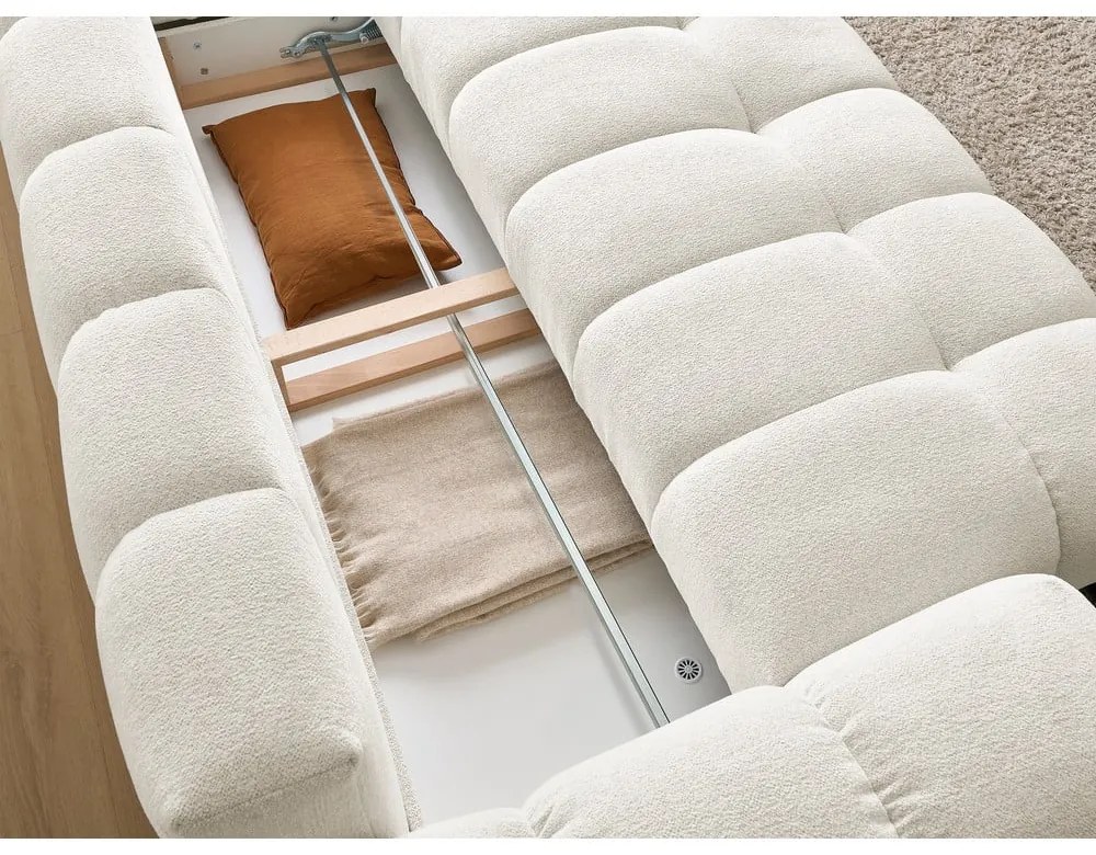 Бял шенилов диван 278 cm Everest – Bobochic Paris