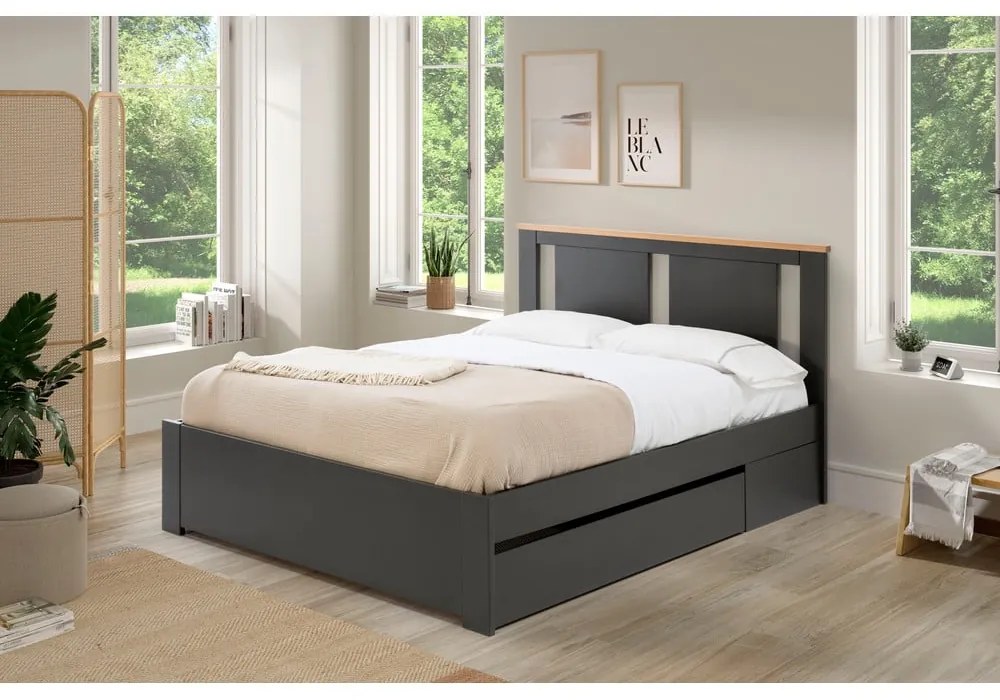 Антрацитно сиво чекмедже 137 x 147 cm Enara - Marckeric