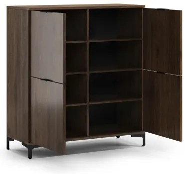 Скрин ЛАНА K-100 Елегантен Орех - СТОЯЩ ШКАФ С 4 ВРАТИ