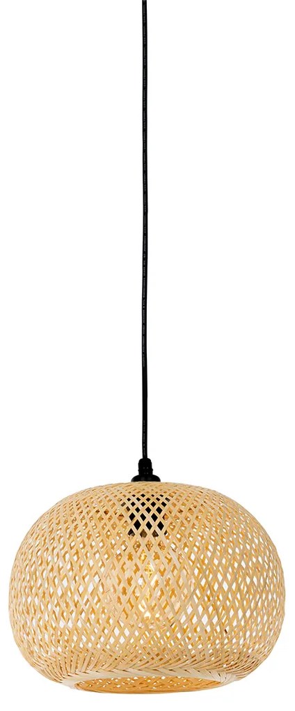 Ориенталски висящ аплик за външен монтаж от бамбук 3-светлина IP44 - Rafael