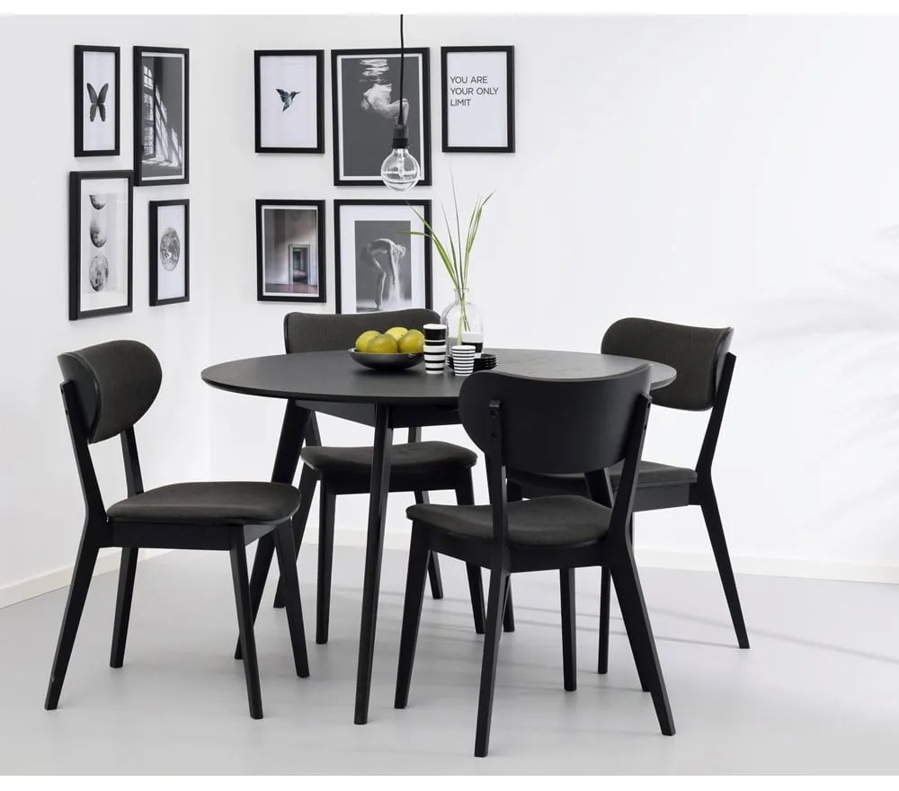 Черна маса за хранене , ∅ 115 cm YuRAi - Rowico