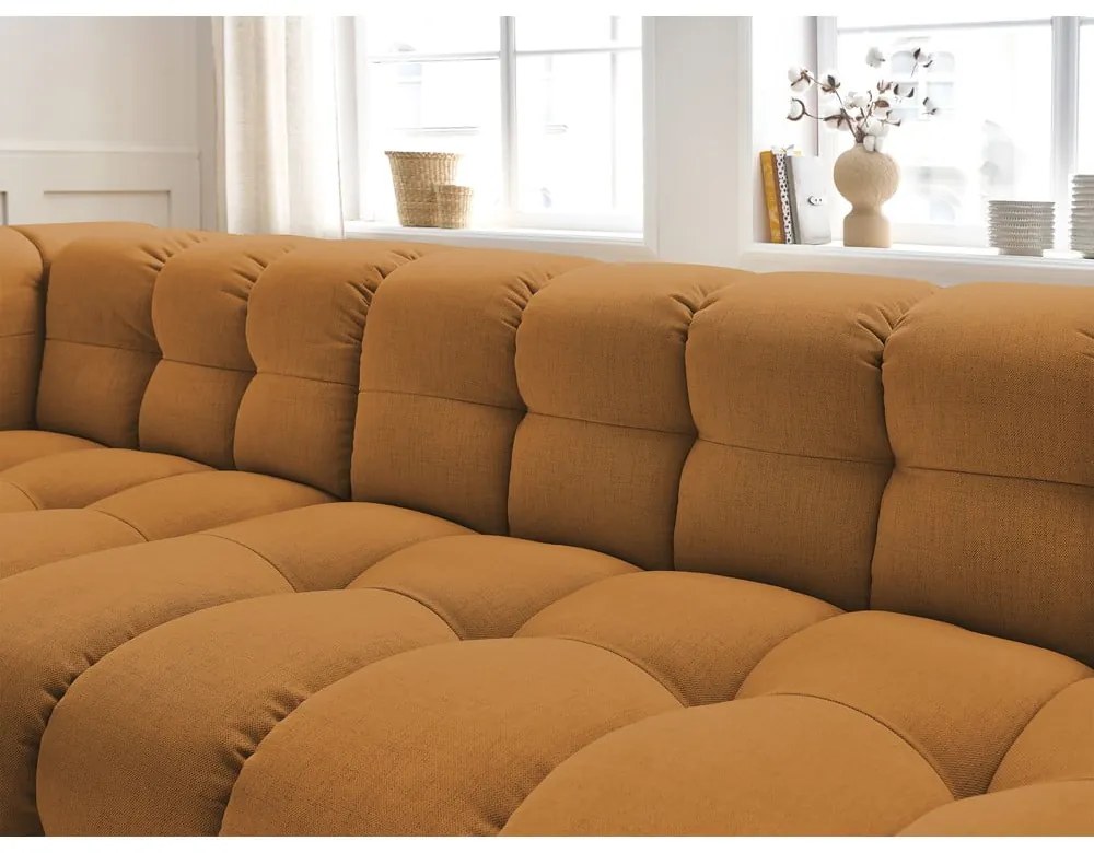 Ъглов диван в цвят жълта охра (ляв ъгъл) Cloud – Bobochic Paris