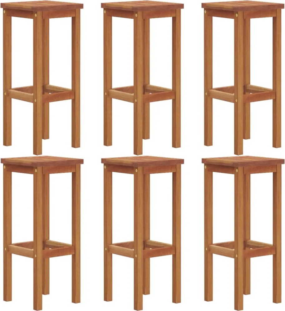 3115990 vidaXL Бар табуретки, 6 бр, акация масив