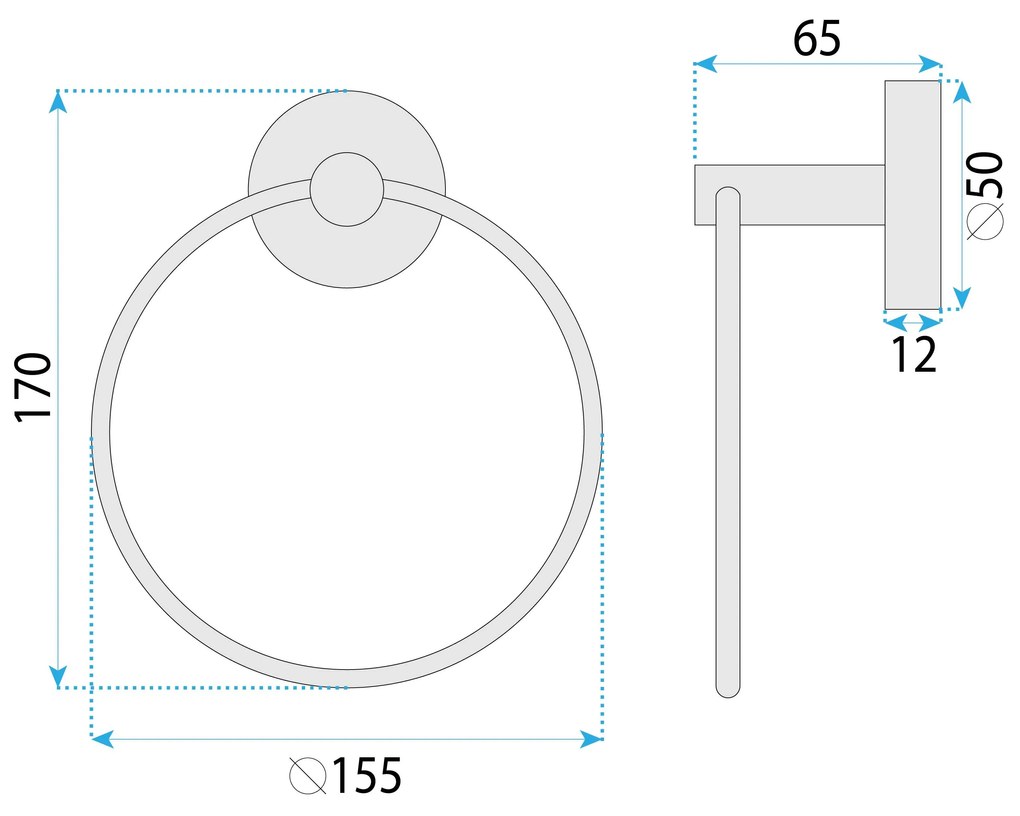 Закачалка за баня Ring 6610 Modern Brush Nickel