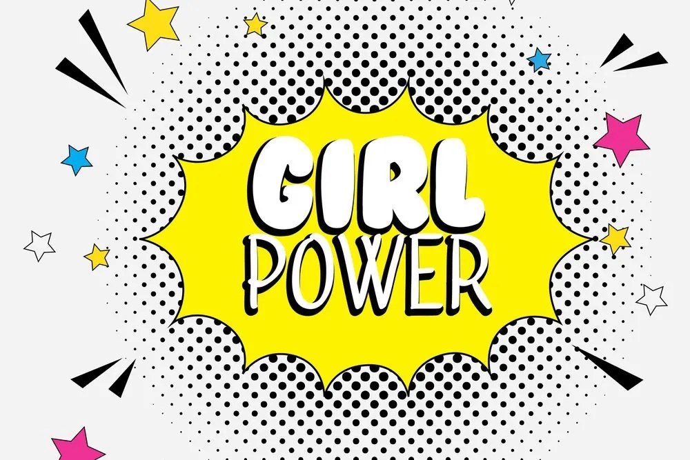 Картина на платно – С поп арт надпис – GIRL POWER