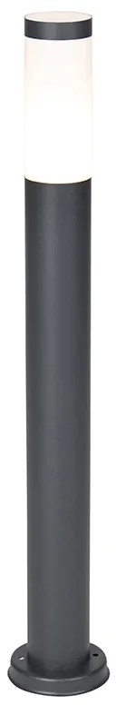 Антрацитно сива лампа за стълб 80 см IP44 опал - Rox