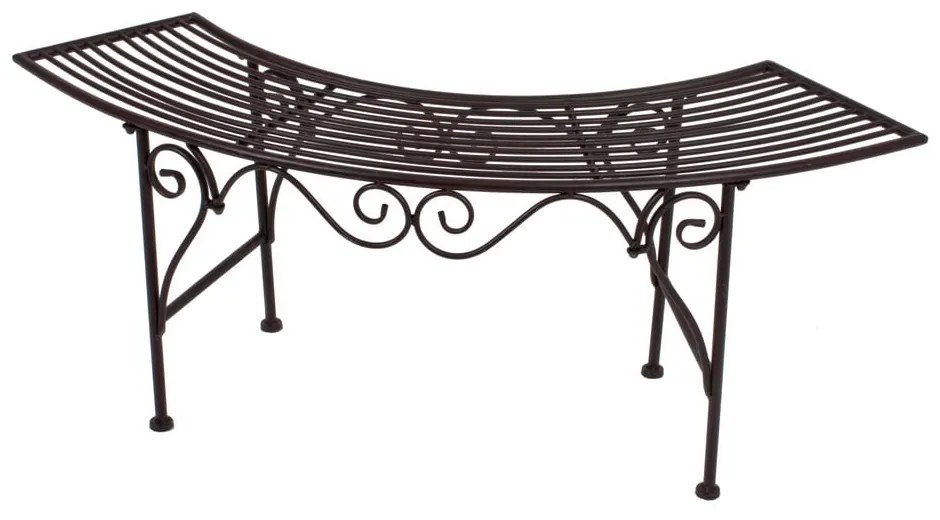 Черно-тъмнокафява метална градинска пейка Fuego – Garden Pleasure