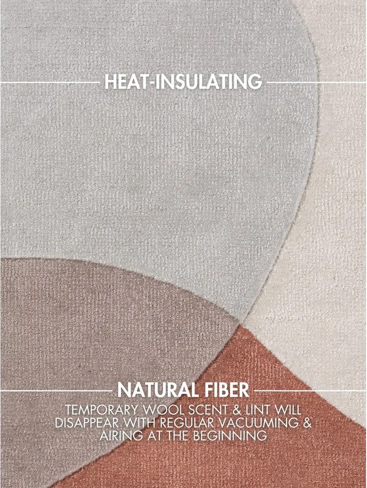 Бежов ръчно изработен вълнен килим 200x300 cm Hackney Clarissa – Ted Baker