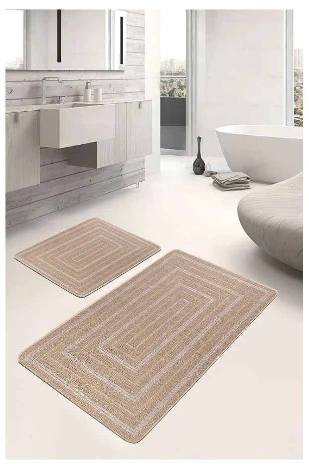 Кафяви изтривалки за баня в комплект от 2 бр. 60x100 cm - Mila Home