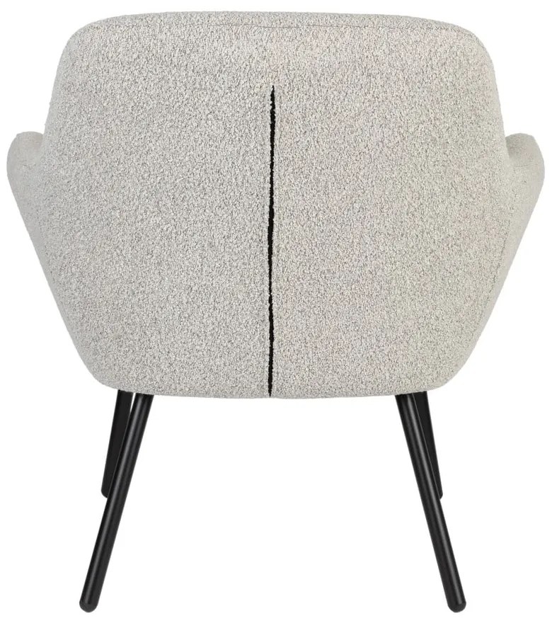 Бяло кресло от букле Dude – White Label