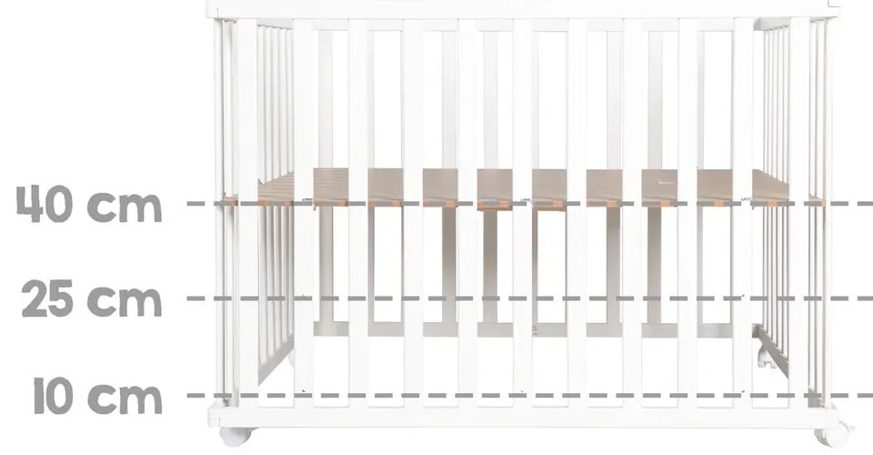 Бяла кошара за игра 100x100 cm Little stars - Roba