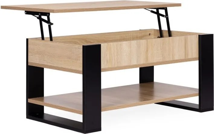 Сгъваема масичка за кафе с накланящ се плот 90 cm