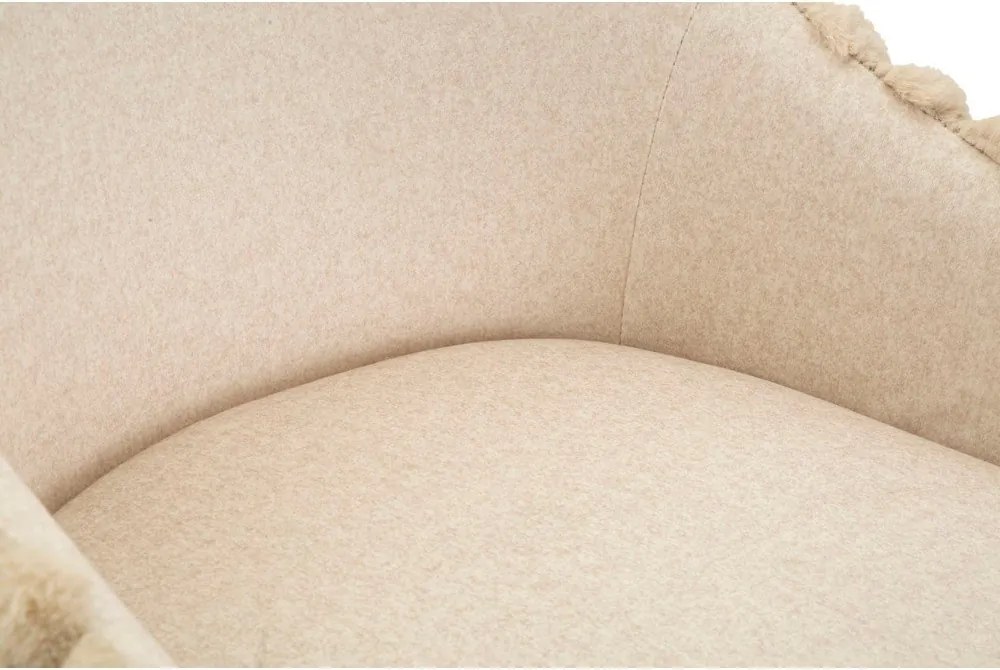 Кремави тапицирани бар столове в комплект с подлакътници 2 бр. (височина на седалката 78 cm) Alaska – Mauro Ferretti