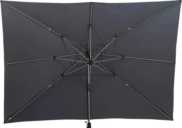 Градински чадър със странична стойка Hesperide Equador, Анодизиран,4x3 m - Сиво/Петрол