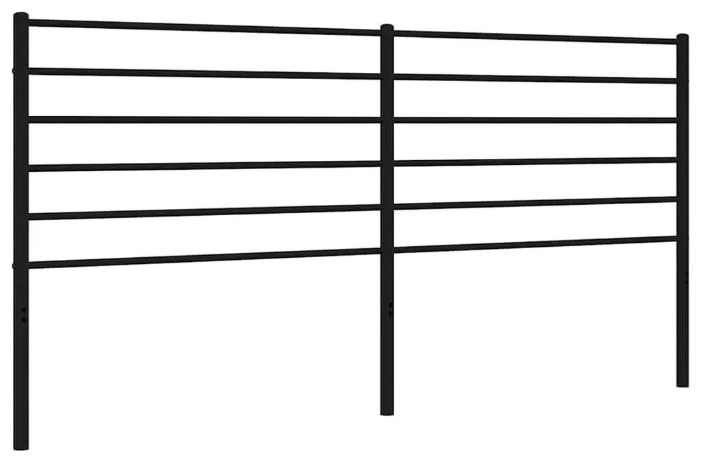 352355 vidaXL Метална резервна табла за легло, черна, 180 см