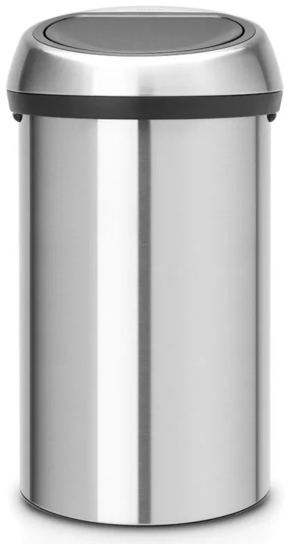 Кош за боклук Brabantia Touch Bin 647245, 60 л, Плавно и безшумно отваряне, Инокс/мат