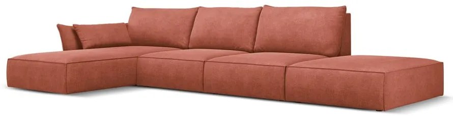 Червен ъглов диван (ляв ъгъл) Vanda - Mazzini Sofas