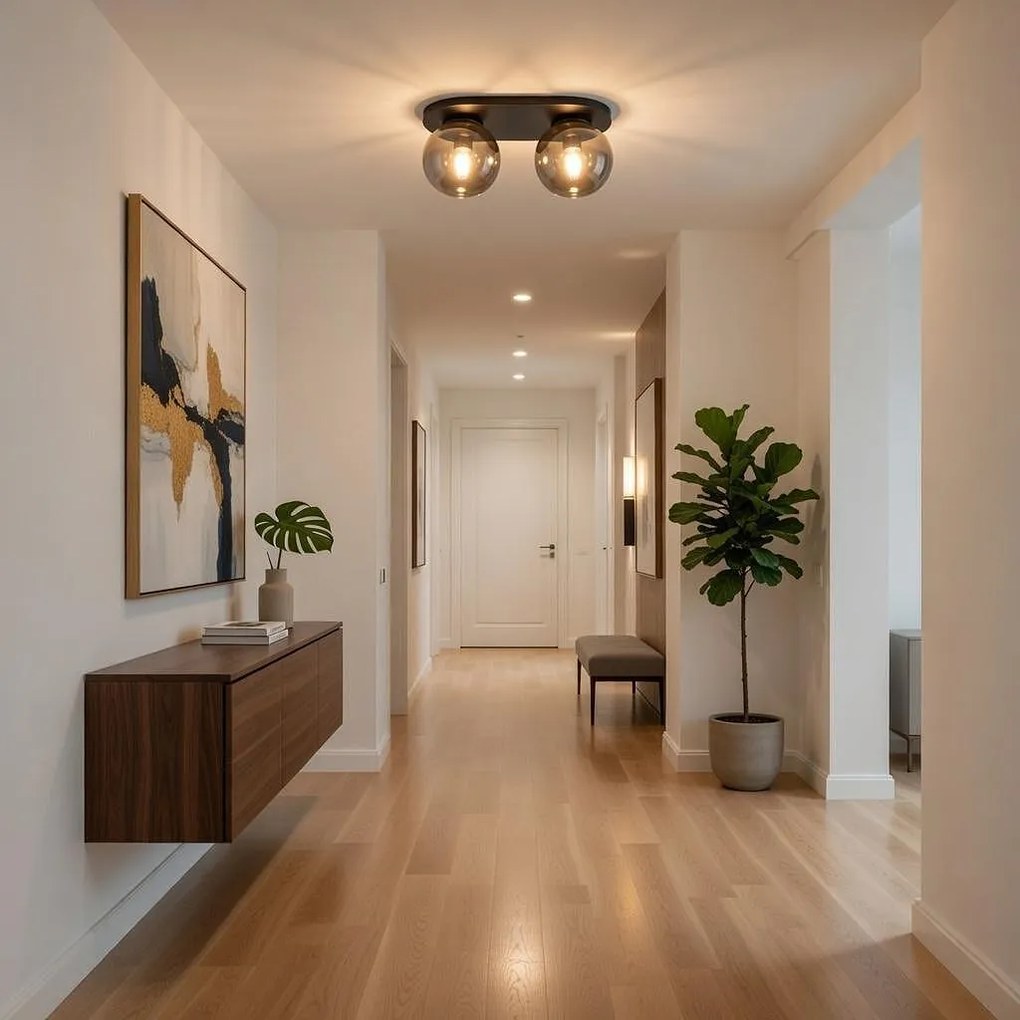 Плафон БЕРЛИН, черен/сив, 2xE27