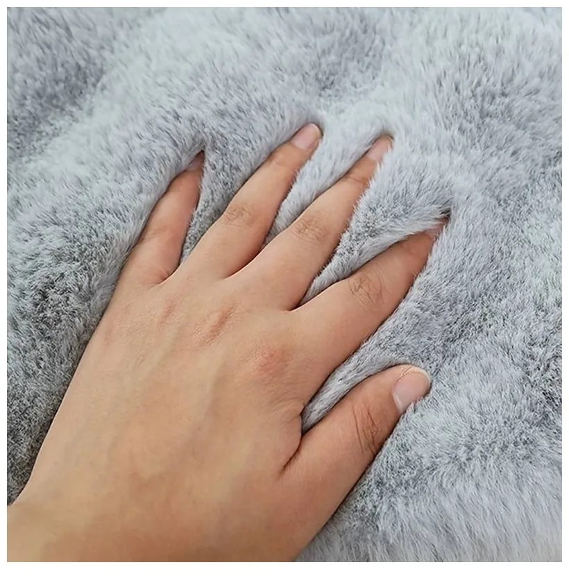 Светлосив кръгъл килим подходящ за пране ø 100 cm Bubble Grey – Mila Home