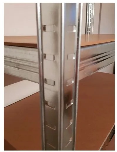 Стабилен метален стелаж за съхранение с 5 рафта 180 x 90 x 30 cm