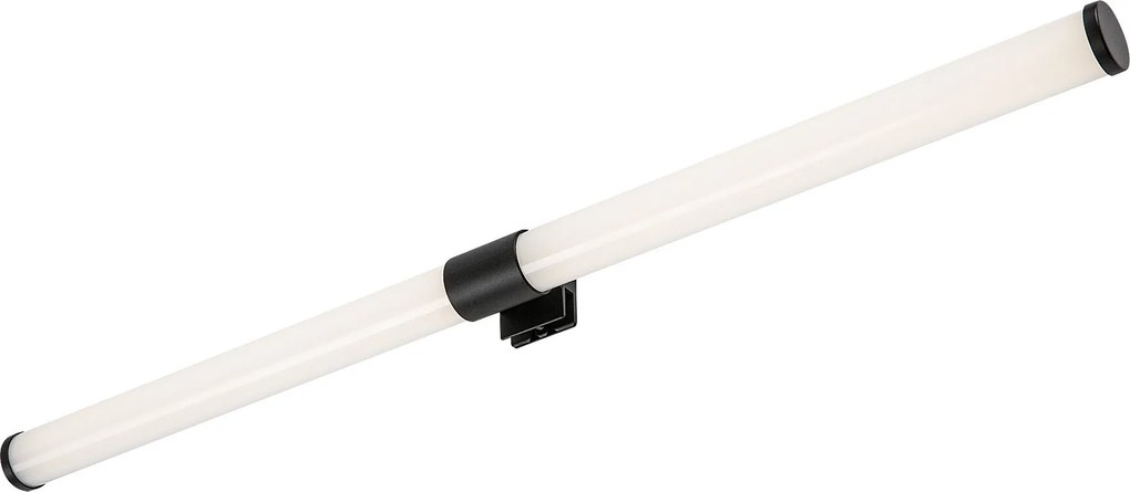 Rabalux Zain, аплик за баня, черна пластмасова лампа, 8W, с абажур: 800, без абажур: 910, 4000, Д60см, В3см, разстояние от