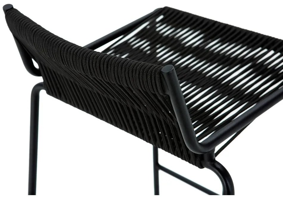 Черен метален бар стол (височина на седалката 65 cm) Emily – Marckeric