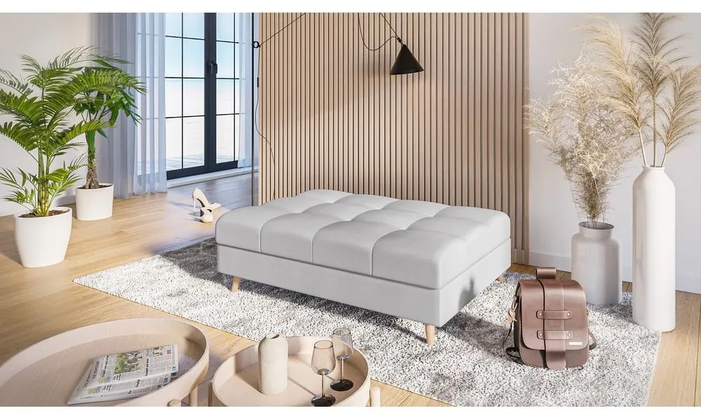 Сива табуретка за крака Ariella - Ropez