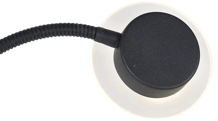 Модерна подова лампа черна с LED и лампа за четене - Chala