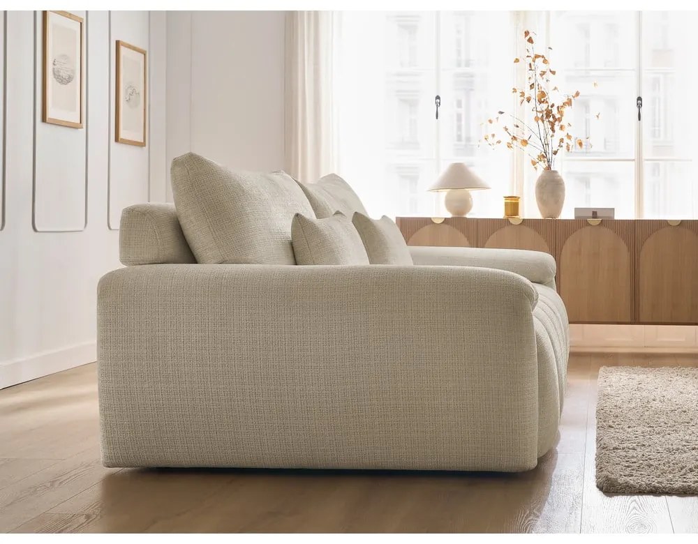 Бежов шенилов диван 264 cm Ivane – Bobochic Paris