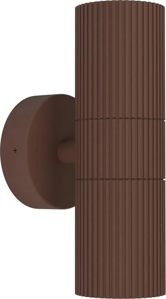 Eglo 902041 - Външно стенно осветително тяло TOMELLOSO 2 x GU10/28 W/230 V, IP44, кафяво
