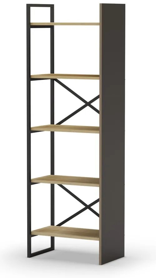 Етажерка за книги в дъбов декор в естествен цвят 58x175 cm Ara - Marckeric