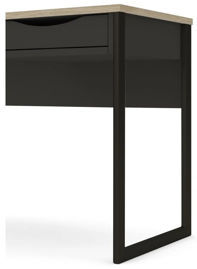 Черна работна маса , 130 x 48 cm Function Plus - Tvilum