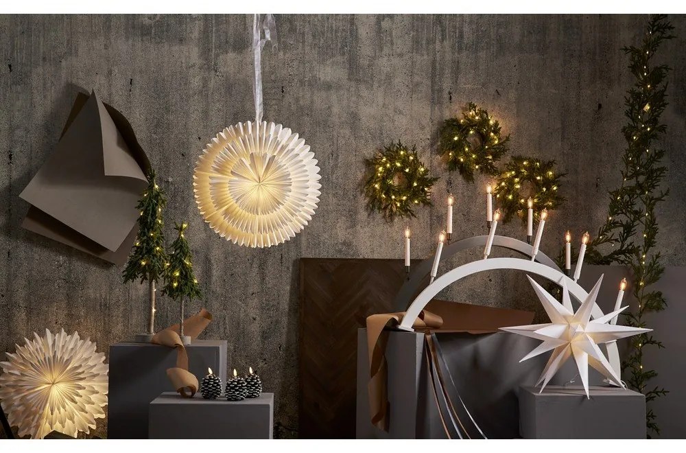 Бяла коледна светлинна украса ø 50 cm Frost - Star Trading