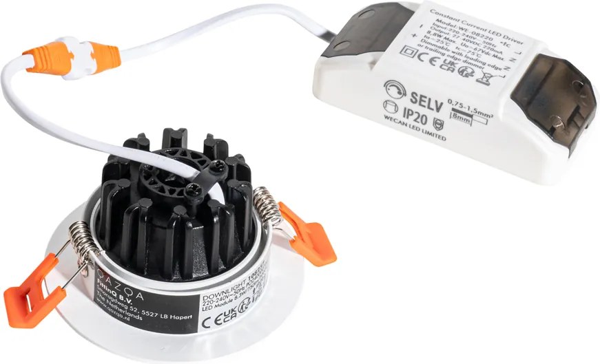 Вграден прожектор бял 6,8 см с LED 750 lm димируем IP65 - Gaius