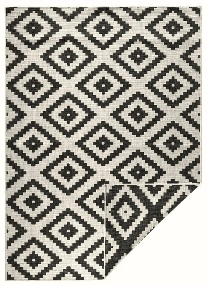 Черно-кремав килим за открито , 80 x 150 cm Malta - NORTHRUGS