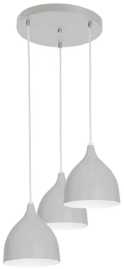 Пендел NOAK 3xE27/15W/230V сив