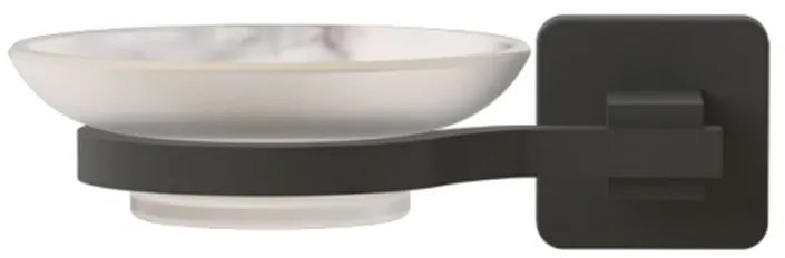 Поставка за сапун TEKNO TEL TR MG 366B, 16х11х5 см, Закрепване с дюбел, Матово черно