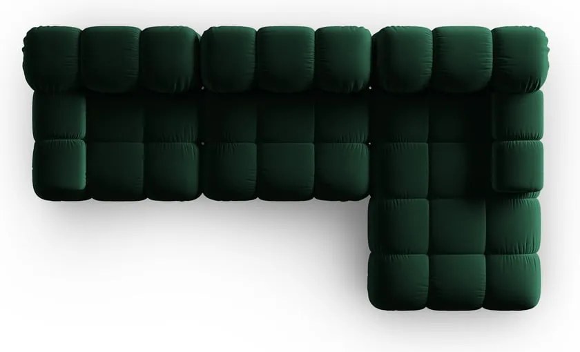 Зелен кадифен диван 285 cm Bellis - Micadoni Home