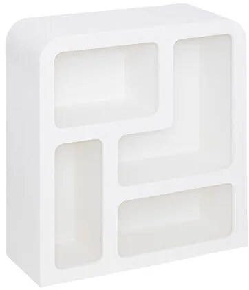 Скрин atmosphera Soleya, 4 рафта, MDF, 75x30x85 cm - Бял