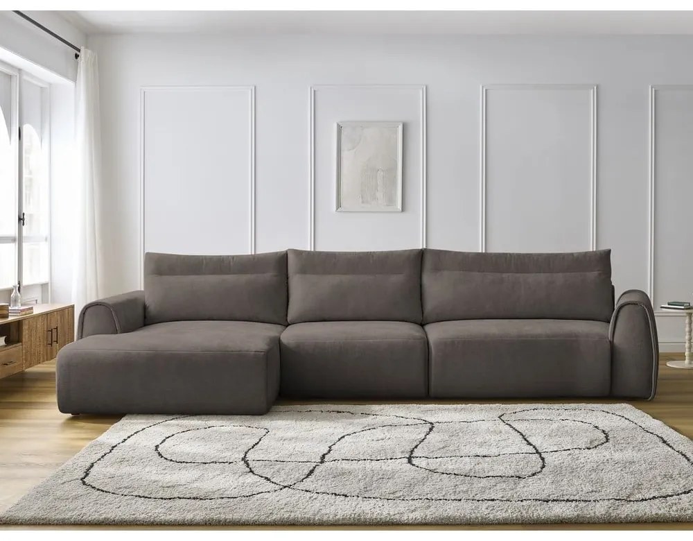 Кафяв ъглов диван Aden – Bobochic Paris