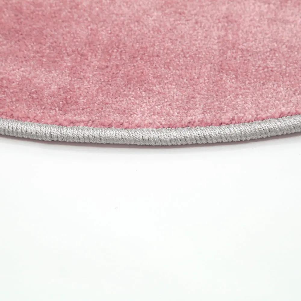 Розов детски килим ø 100 cm Soft – FD