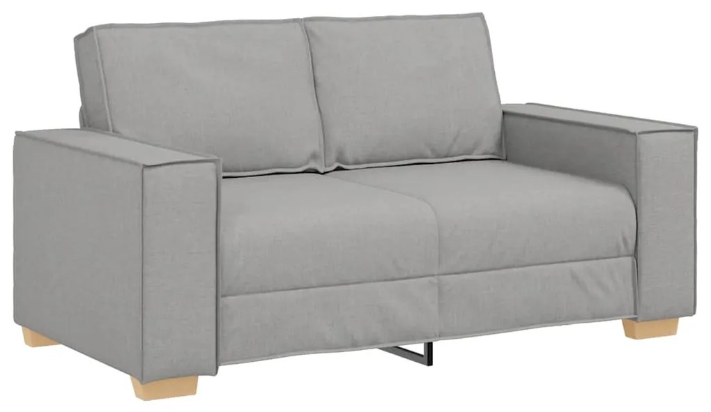 4104978 vidaXL Двуместен диван, облачно сив, 120 см, плат