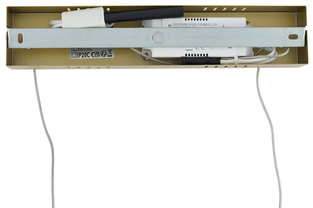 Дизайнерска висяща лампа златна правоъгълна 3-степенна димируема - Krisscross