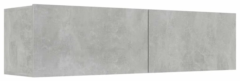 801494 vidaXL ТВ шкаф, бетонно сив, 120x30x30 см, инженерно дърво