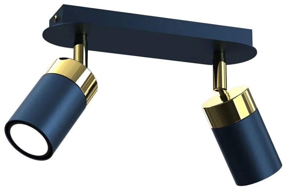 Точково осветително тяло JOKER 2xGU10/25W/230V синьо/златисто