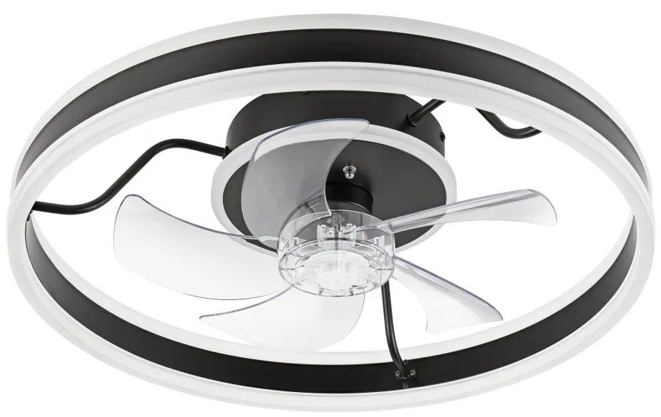 LED таванен вентилатор APOLLO LED/38W/230V черен + дистанционно