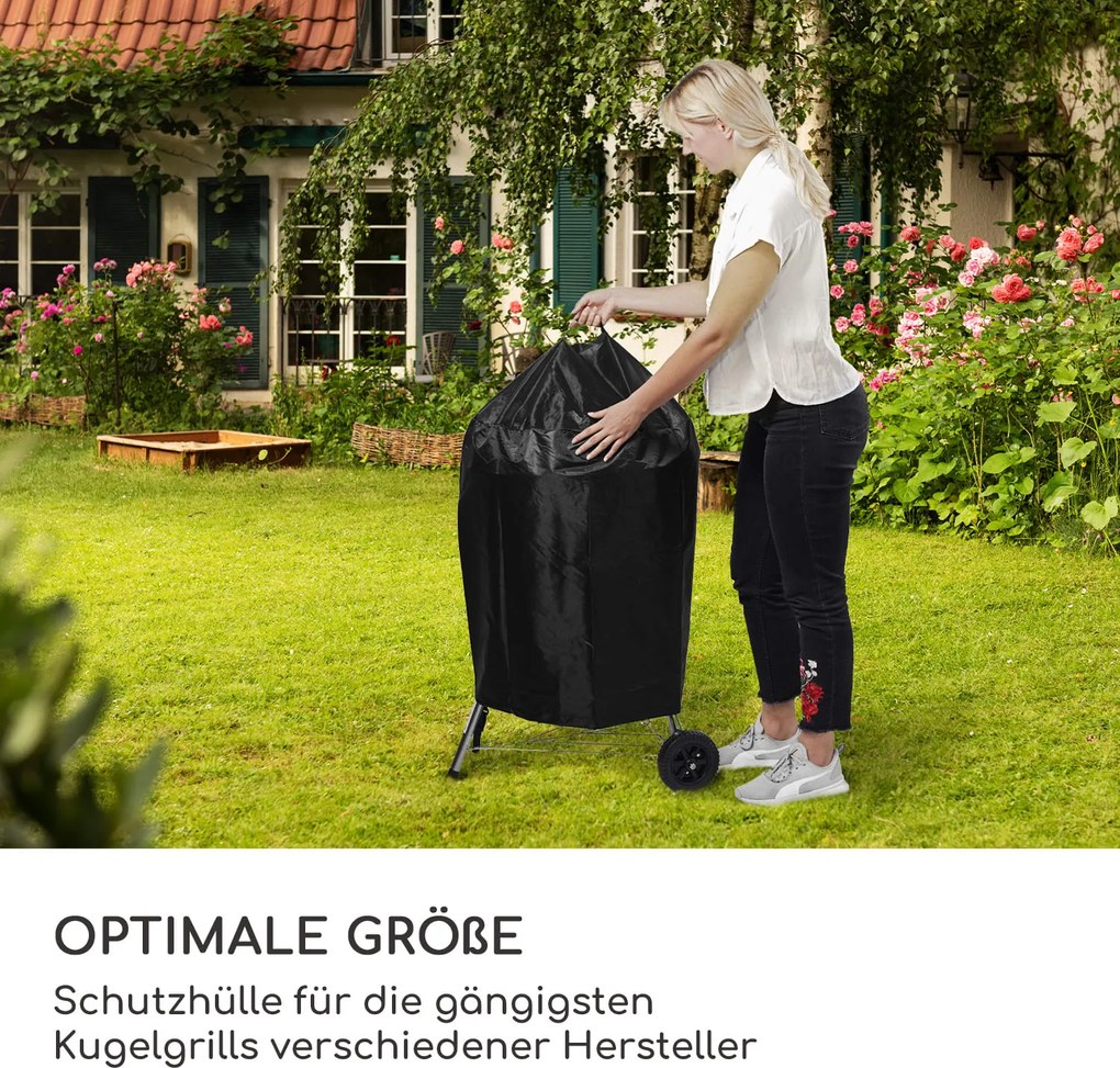 Blumfeldt Grillguard, защитно покривало за кръгли грилове, до Ø 70 см., UV устойчив, дръжка